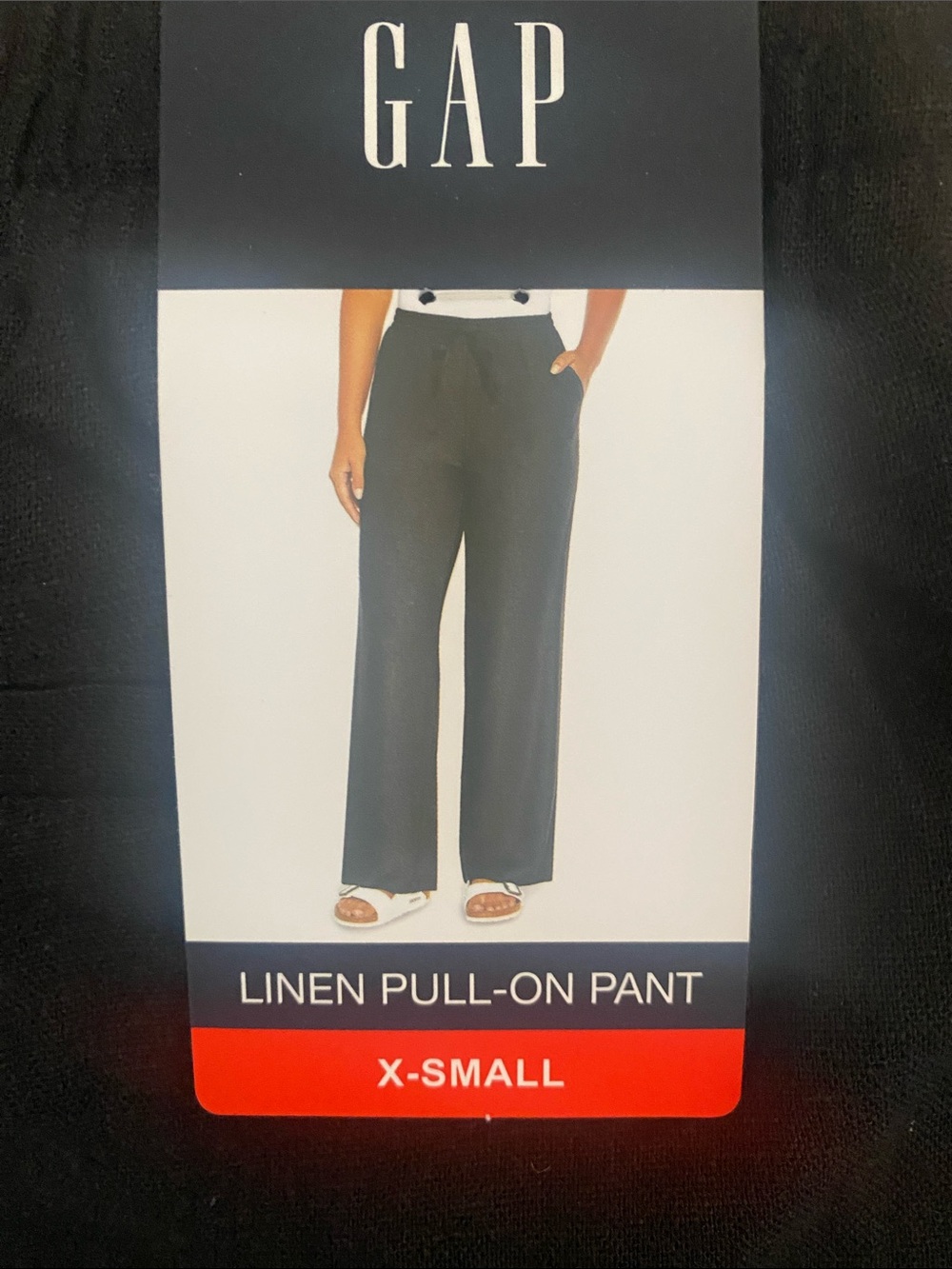 XSMALL.  GAP LINEN DRAWSTRING PANTS - Picture 8 of 9
